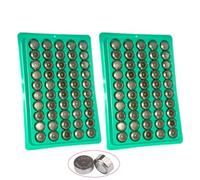 Kaeltsyn 50/100 Piezas AG13 LR44 A76 357 357A LR1154 SR1154 SR44 1, 55 V batería alcalina para Reloj calculadora Llave de Reloj Remoto Pila de botón Pila de botón de Capacidad