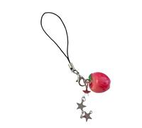 Kaeltsyn Abalorio de fruta de estrella para mujer, accesorio de teléfono, bonito llavero de regalo, rosso, Talla única