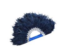 Kaeltsyn Abanico de boda con plumas con de fácil agarre y plumas para ceremonia de novia Ocasiones especiales Sesiones de fotos Accesorios Abanico para actuaciones en escenario