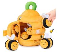 Kaeltsyn Abejas sensoriales educativas, muñeco de Peluche de Animales, Juguete para bebé, Aprendizaje sensorial y Desarrollo cognitivo, sonajero Relajante, Abejas de Peluche