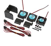 Kaeltsyn Accesorios para Impresora 3D, extrusora de Boquilla de Salida 2 en 1, Soporte de Ventilador Hotend, Soporte Fijo para Ventilador de Ordenador, Cable de 1M, Kit de 12V y 24V