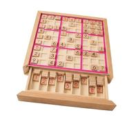 Kaeltsyn Actividad de Sudoku de Madera para niños, diseño de 9x9, Juguete Educativo de estimulación lógica con Almacenamiento, Juego de Aprendizaje Interactivo