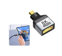 Kaeltsyn Adaptador de metal HDTV 2.1 a 8K con conectores chapados en oro y estructura a prueba de interferencias para una cámara de transmisión suave y conector de transmisión en vivo