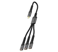 Kaeltsyn Adaptador divisor multipuerto USB C, cable trenzado de transferencia rápida de datos para laptop, tablet, divisor multipuerto, adaptador USB, cable de conexión de múltiples dispositivos