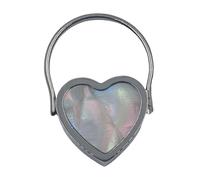 Kaeltsyn Anillos con forma de corazón que se pueden abrir, elegantes joyas de acero inoxidable con textura, adecuados para mujeres modernas y parejas, regalo tierno, como se describe, como se describe