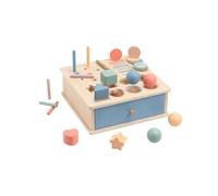 Kaeltsyn Bastón educativo de madera para clasificación de las formas geométricas de los colores para actividades de aprendizaje del reconocimiento de la forma de los niños en edad preescolar
