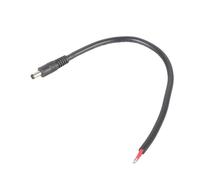 Kaeltsyn Cable de alimentación CC de 5,5 x 2,1 mm con electrodo de cable negro y rojo para tiras LED, cámaras de seguridad y dispositivos de bajo voltaje, cable de alimentación de extremo abierto