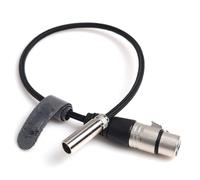 Kaeltsyn Cable de alimentación XLR hembra a macho pequeño de 3 pines para equipo auditivo profesional con funda de PVC cable adaptador