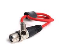 Kaeltsyn Cable de alimentación XLR hembra a macho pequeño de 3 pines para equipo auditivo profesional con funda de PVC cable adaptador