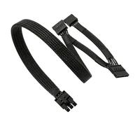 Kaeltsyn Cable de extensión de alimentación de 6 pines macho a 3SATA hembra, 50 cm principal + cable divisor de 2 x 15 cm para disco duro de computadora