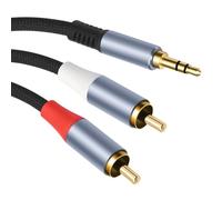 Kaeltsyn Cable de música estéreo Plugs and Play Cable Macho de 3, 5 mm a 2 machos para múltiples Dispositivos para música y películas Calidad de Salida Clara