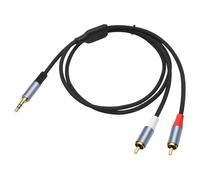 Kaeltsyn Cable de música estéreo Plugs and Play Cable Macho de 3, 5 mm a 2 machos para múltiples Dispositivos para música y películas Calidad de Salida Clara