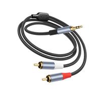 Kaeltsyn Cable de música estéreo Plugs and Play Cable Macho de 3, 5 mm a 2 machos para múltiples Dispositivos para música y películas Calidad de Salida Clara