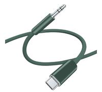 Kaeltsyn Cable de Sonido estéreo Trenzado USB Tipo C a 3, 5 mm Macho a Macho para Llamadas de Juegos Cable Adaptador últimos teléfonos portátiles