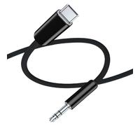 Kaeltsyn Cable de Sonido estéreo Trenzado USB Tipo C a 3, 5 mm Macho a Macho para Llamadas de Juegos Cable Adaptador últimos teléfonos portátiles