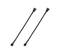 Kaeltsyn Cables de extensión PWM de 4 Pines y 26cm para refrigeración de Carcasa, Control de Velocidad y reducción de Ruido, Juego de 2 uds De Conectores Pwms para Ventilador con Cubierta de