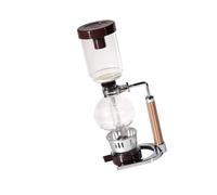 Kaeltsyn Cafetera de sifón de vidrio con de madera y tecnología de preparación vacío para construcción robusta resistente calor Sirve a 3 personas en hogar Preparando café Té Bebida fría