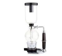 Kaeltsyn Cafetera de sifón de vidrio con de madera y tecnología de preparación vacío para construcción robusta resistente calor Sirve a 3 personas en hogar Preparando café Té Bebida fría