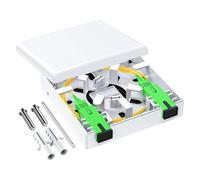 Kaeltsyn Caja de Pared de Fibra óptica estándar de 86 mm Placa de Pared de ABS con ventilación para instalación de Red Sencilla Caja de Placa de Fibra óptica