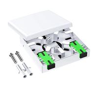 Kaeltsyn Caja de Pared de Fibra óptica estándar de 86 mm Placa de Pared de ABS con ventilación para instalación de Red Sencilla Caja de Placa de Fibra óptica