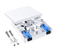 Kaeltsyn Caja de Pared de Fibra óptica estándar de 86 mm Placa de Pared de ABS con ventilación para instalación de Red Sencilla Caja de Placa de Fibra óptica
