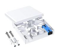 Kaeltsyn Caja de Pared de Fibra óptica estándar de 86 mm Placa de Pared de ABS con ventilación para instalación de Red Sencilla Caja de Placa de Fibra óptica