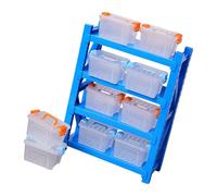 Kaeltsyn Caja organizadora de almacenamiento para casa de muñecas de varios niveles, para juguetes en miniatura y modelos, accesorios de configuración de escena, casa de muñecas, caja de