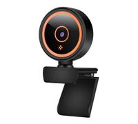 Kaeltsyn Cámara web para computadora con enfoque automático y micrófono con cancelación de sonido para videollamadas, aprendizaje en línea, visión amplia de 125 grados, diseño giratorio de 360 grados