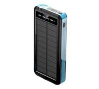 Kaeltsyn Cargador portátil de 10000 mAh, panel solar integrado para dispositivos solares portátiles de aventura