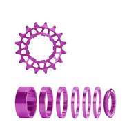 Kaeltsyn Cassettes de una sola velocidad para bicicletas, ruedas libres para bicicletas, 16T 18T, aleación de aluminio, juego de conversión de una sola velocidad, casetes dentados