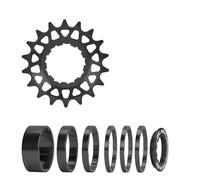 Kaeltsyn Cassettes de una sola velocidad para bicicletas, ruedas libres para bicicletas, 16T 18T, aleación de aluminio, juego de conversión de una sola velocidad, casetes dentados