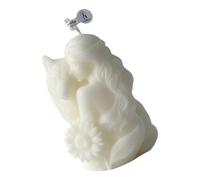 Kaeltsyn Ceras de soja decorativas para meditaciones, alivio del estrés, decoración de mesa, accesorios para fotos, forma de lobo y niña, perfumada, para mujeres y hombres, regalo de aromaterapia