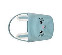 Kaeltsyn Cesta de celebración de primavera fabricada con tela de algodón resistente y asas para cazas y picnics, cesta grande de dulces de Pascua