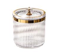 Kaeltsyn Contenedor transparente para hisopos cosméticos con tapa a prueba de polvo, caja de acrílico para palillos de dientes para uso doméstico, organizador de artículos pequeños, organizador de