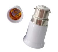 Kaeltsyn Convertidor de lámpara con base de tornillo E27 portátil para bombillas B22 Fácil instalación Voltajes amplios Entrada de 110 V-240 V Diseño pequeño Convertidor de casquillo para bombilla