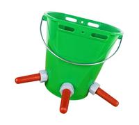 Kaeltsyn Cubo de alimentación de ganado de gran capacidad de 8 litros, cubo de leche para ganado para un fácil transporte y limpieza, botella de comederos colgantes