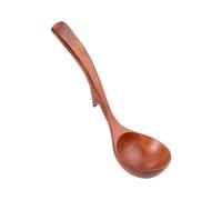 Kaeltsyn Cuchara de cocina de madera resistente con gancho para colgar, cucharón de sopa, fácil de usar, cuchara de servir cucharón de sopa