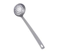 Kaeltsyn Cuchara de sopa de hierro sin mezclar fuerte con diseño a prueba de fugas para comedor exterior, juego de utensilios de comedor al aire libre, colador de sopa