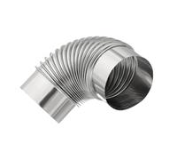 Kaeltsyn Curva de Tubo de ventilación de 90 Grados de Acero Inoxidable Resistente a la Intemperie para Acampar Aire Libre y Uso doméstico Codo de conducto a Prueba de Fugas