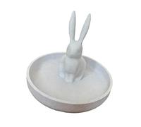 Kaeltsyn Elegante bandeja de almacenamiento con temática de conejos, ideal para mesa de cosméticos y viajes, planificador de joyas