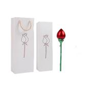 Kaeltsyn Elegante caja de regalo de joyería abierta automática con rosas, ideal para propuestas y ocasiones especiales, anillos de aniversario, caja de regalo