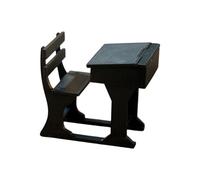 Kaeltsyn Escritorio escolar en miniatura a escala 1: 12 con parte superior para casas de muñecas, modelo de escena de aula, accesorios de muebles de casa