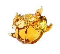 Kaeltsyn Estatuas de caballo de cristal, esculturas de animales, figuras del zodiaco, adornos elegantes, decoraciones para el hogar, colecciones, estatuas del zodiaco talladas a mano, adorno Fengshui