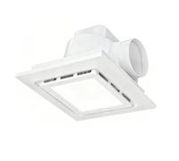 Kaeltsyn Extractor de aire para baño, ahorro de energía, con luz LED, 3 temperaturas de color y configuración sencilla para hogar, extractor de eliminación de humedad