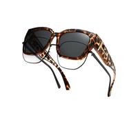 Kaeltsyn Gafas de polarizadas cuadradas de gran tamaño de con filtro UV400 para damas que se ajustan sobre anteojos Gafas de polarizadas con clip para mujeres