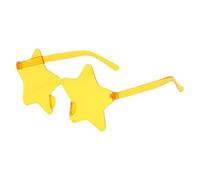 Kaeltsyn Gafas permanentes de una sola pieza con forma de estrella para ejecución, disfraz de adición, sustancias finas, incidentes de vacaciones, marco de negación, parasoles de estrella para fiesta