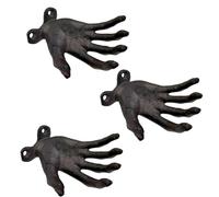 Kaeltsyn Gancho de mano de bruja de resina con temática de terror para decoración interior aterradora y almacenamiento de joyas, gancho de pared de casa encantada