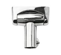 Kaeltsyn Global - Soporte de barra de cortina de baño de aleación de metal con rotación de cambio para conductos de 22 25 mm, se adapta a ejes rectos curvados en cualquier pared cara barra de casa