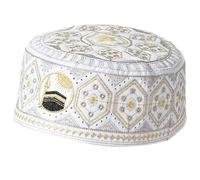 Kaeltsyn Gorro Kufi plegable transpirable para hombres, mujeres y niños, adecuado para reuniones de sinagoga, Kufi tradicional, gris, Talla única