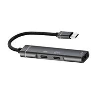 Kaeltsyn Hub USB C multiusos con puerto de auriculares de 3,5 mm, carga rápida de 60 W e intercambio rápido de archivos para marcas de dispositivos inteligentes, USB C para Air